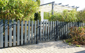 Kunststoffzaun dunkelgrau-struktur Kunststoffzaun dunkelgrau-struktur
